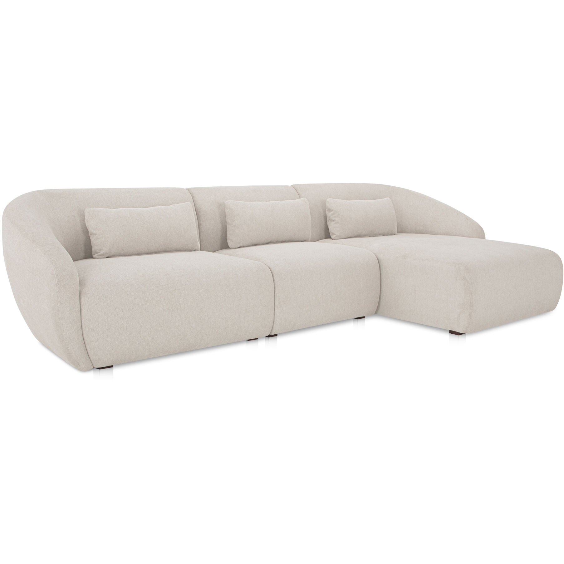 Amelia White Modular Right Sectional, Lounge